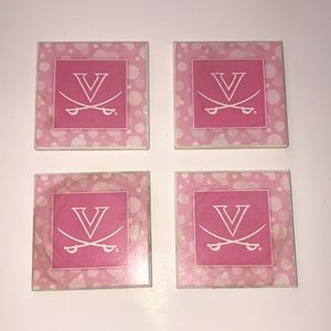 UVA Set/4 Stonewear Logo Coasters
